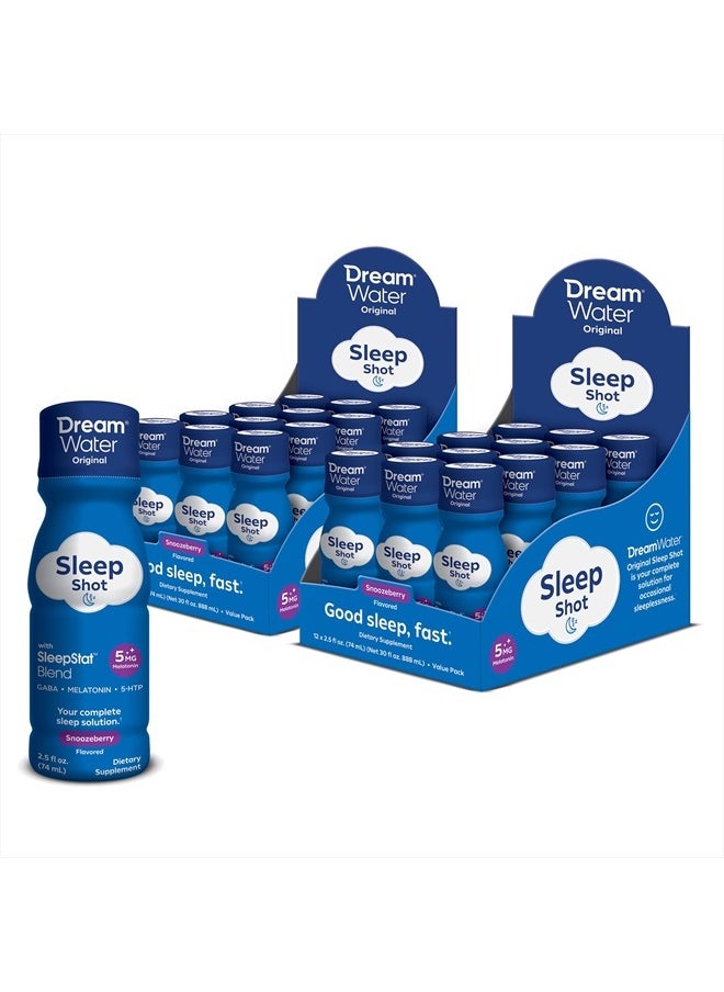 Sleep Aid Supplement Drink; Melatonin 5mg, GABA, 5-HTP; Zero sugar, Natural flavors, No added colors, 2.5 oz liquid sleep shots, Snoozeberry, 24-Count - pzsku/Z95508BF17EF035575FB5Z/45/_/1724531522/6cbe4b5b-b207-41ca-96cf-b07667f19df7