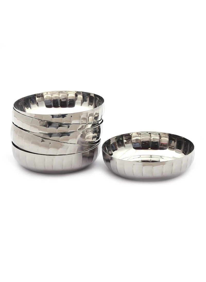Coconut coconut Stainless Steel Citrus Halwa Plate/Serving Plates/Snacks Plate - Small - Pack of 6 (Diameter - 12.5Cm)  - Image 2