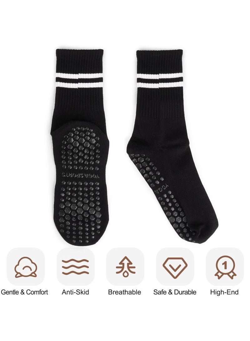 Generic 3 Pairs Yoga Socks For Women，Non Slip Socks Pilates Socks For Yoga,Pilates， Ballet, Dance（Pink，Black，White） - Image 4