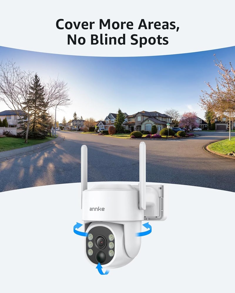 ANNKE Solar Camera Outdoor Security Wireless, 2.5K Dome Camera for Home Security, 360°Viewing, Solar Powered, Two-Way Audio, Smart PIR Motion Detection, Color Night Vision, SD/Cloud Storage, 2.4&5GHz - Image 5
