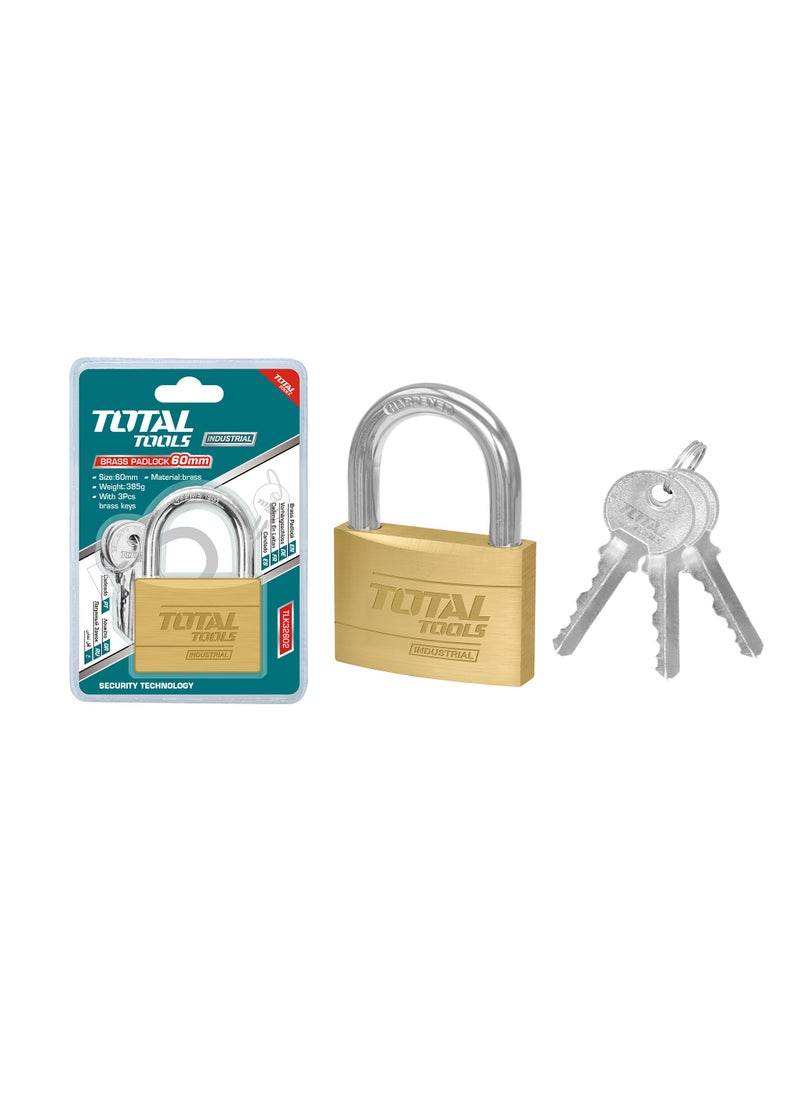 TOTAL - Heavy Duty Brass Padlock 60 MM - Image 1