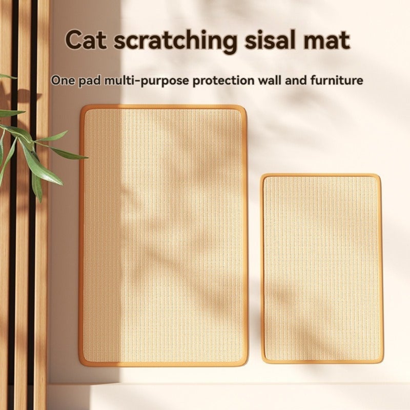 Vertical Wall-Mounted Sisal Cat Scratcher Pad - Durable, Non-Shedding Pet Claw Grinding Mat - Image 4