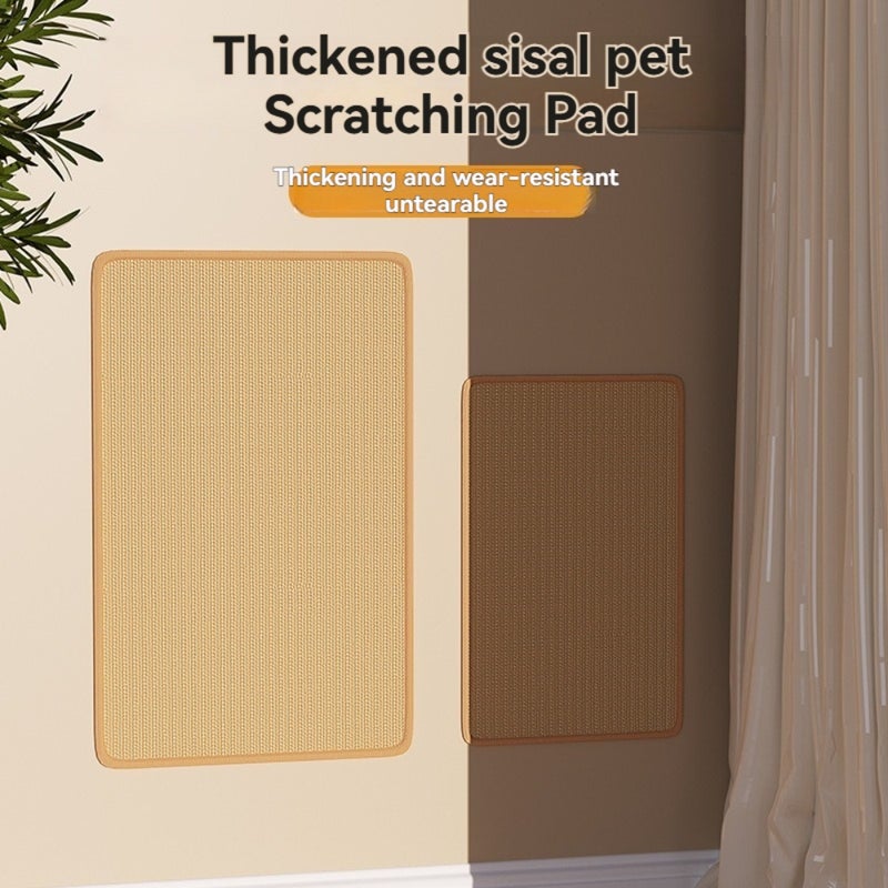 Vertical Wall-Mounted Sisal Cat Scratcher Pad - Durable, Non-Shedding Pet Claw Grinding Mat - Image 5