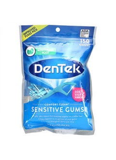 Dentek DenTek, Comfort Clean, Sensitive Gums Floss Picks, Mouthwash Blast, 150 Floss Picks 