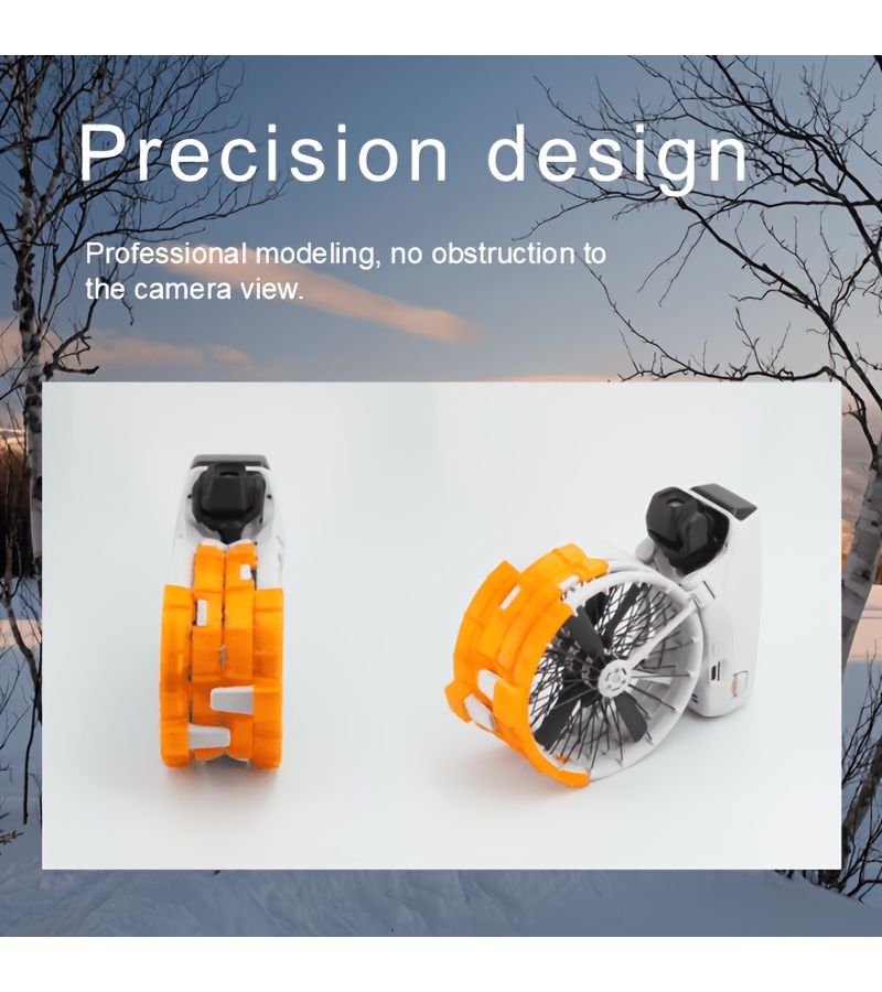 4pcs Set Soft TPU Flexible Protective Ring Transparent Orange For DJI Flip Anti Collision Scratch Proof Easy Foldable - Image 1