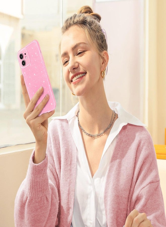 Hython Case for iPhone 11 Case Glitter Cute Sparkly Shiny Bling Sparkle Phone Cases 6.1", Thin Slim Fit Soft TPU Bumper Shockproof Rubber Protective Cover for Women Girls Girly, Bright Pink - Image 5