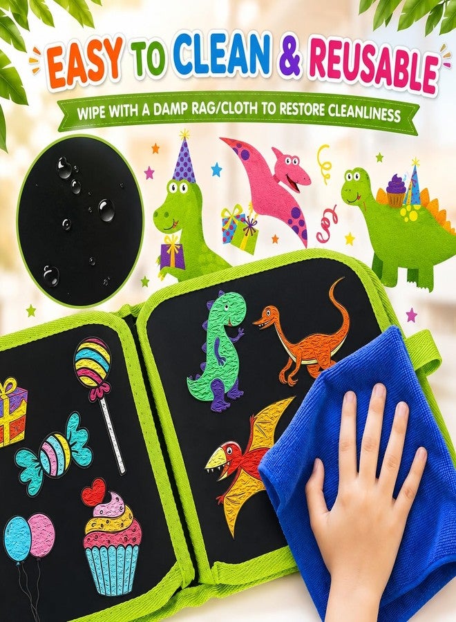 Kaidaa Reusable Toddlers & Preschoolers Activity Book for (3–8 Yrs Kids) | Reusable Drawing & Writing Book | 14 Pages | 12 Washable Markers + 2 Wet Wipes - Image 4