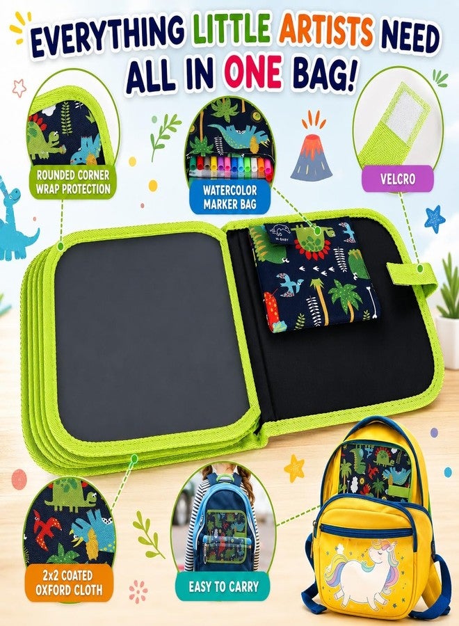 Kaidaa Reusable Toddlers & Preschoolers Activity Book for (3–8 Yrs Kids) | Reusable Drawing & Writing Book | 14 Pages | 12 Washable Markers + 2 Wet Wipes - Image 3