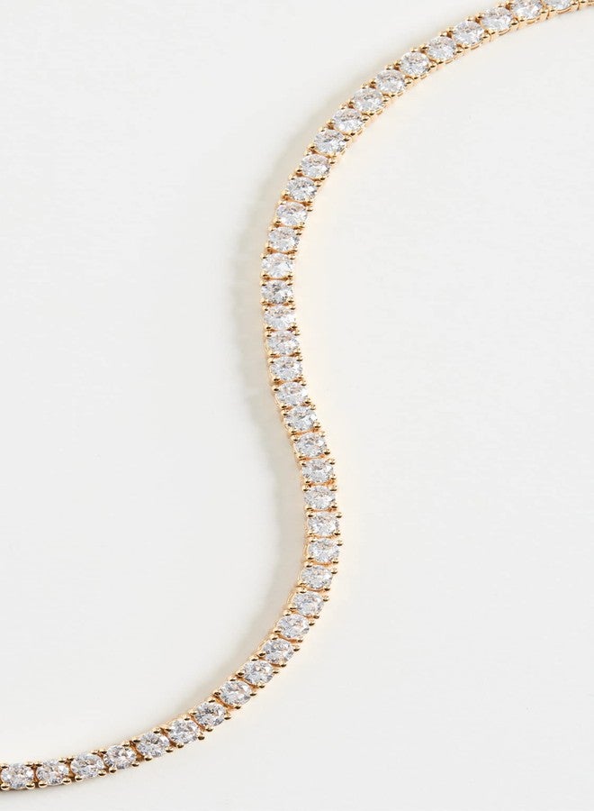 SHASHI Women's Tennis Clasp Bracelet, Gold, One Size - Image 3