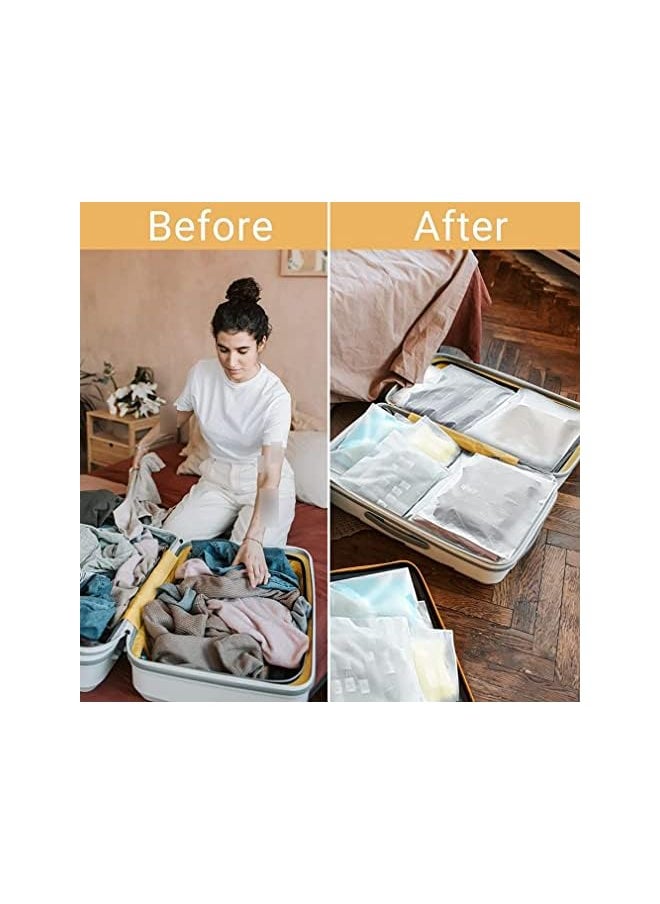 Goodern - 25 Pcs Frosted Clothes Packaging Bags For Shippingfrosted Zipper Plastic Bags For Clothing Travel Storage Bags Clear Plastic Apparel Bag Resealable Apparel Zip Bags With Vent Holes 30X40Cm - Image 1