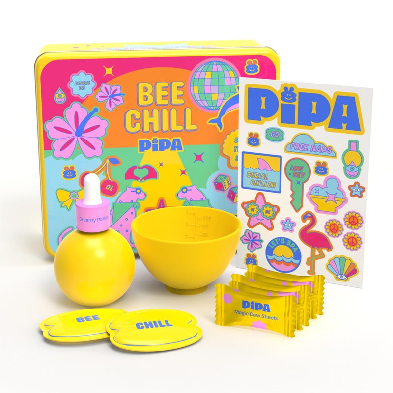 Pipa Skincare Bee Chill Spa Kit | Gentle Essential Self-Care Set for Tweens | Non-Toxic, Clean Ingredients, Dermatologist & Pediatrician Approved | Galentines Gift for 8 to 12 Girls - Image 1