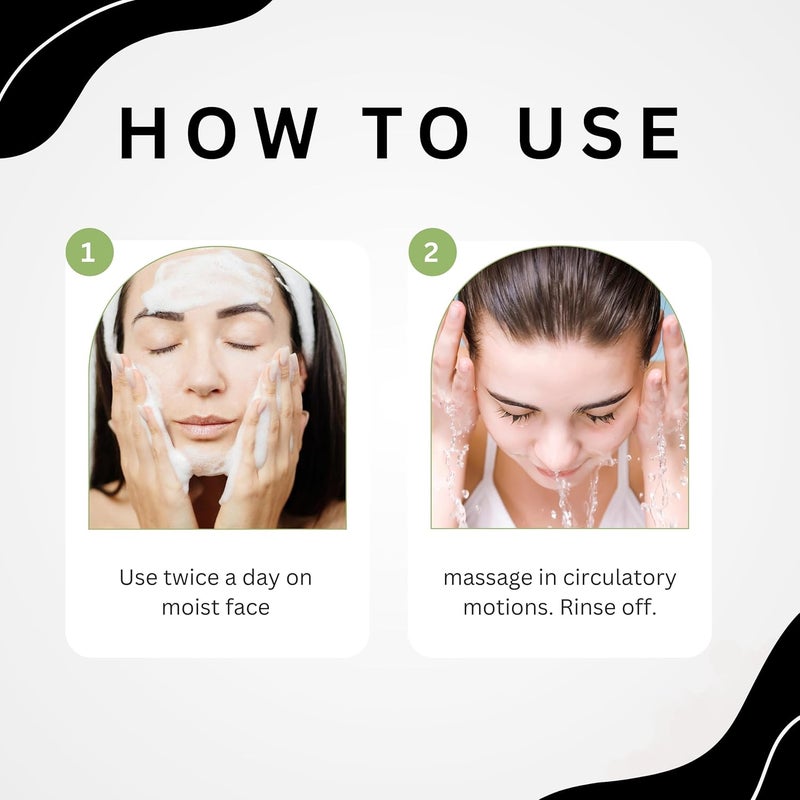 Aroma Treasures Aroma Treasures Activated Charcoal Detox Face Wash For Glowing Skin Healthy and Radiant Complexion Pollution Clear Face Wash Enhanced with Aloe Vera Glycolic Acid Lotus Brahmi Chamomile 100ml - Image 4