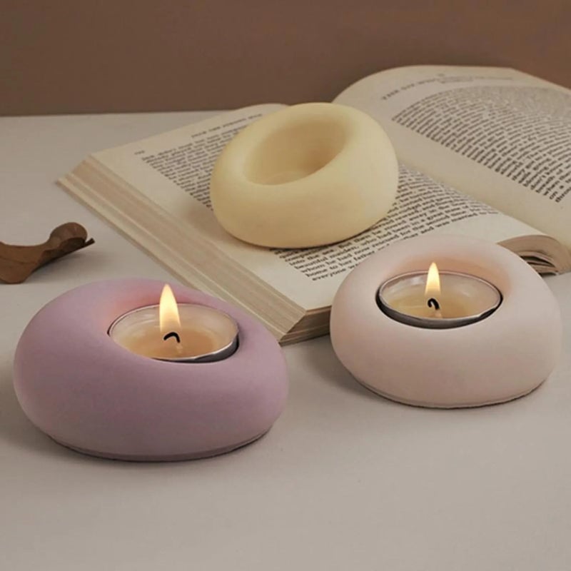 FirstTry Tealight Candle Holder Mold I 3D Irregular Round Shape Candlestick Epoxy Casting Silicone Mould I for DIY Handmade Art Craft Jewelry Storage Box Trinket Container Home Table Decoration (B) - Image 4
