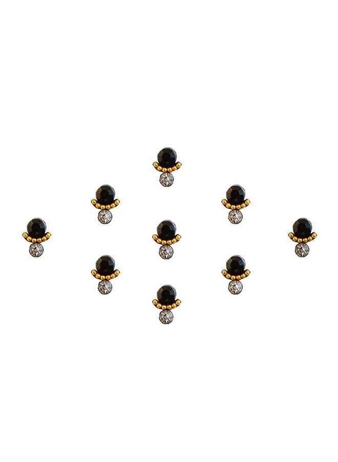 Comet Busters Fancy Black Bindi With Diamond (BIN570) - Image 1