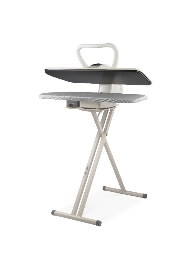 بلاتينيوم SP-3110 مكواة الضغط بالبخار تحكم الكتروني مع حامل و خزان ماء 800 سم³, 40 بوصة , 2200 واط - ابيض - Image 2