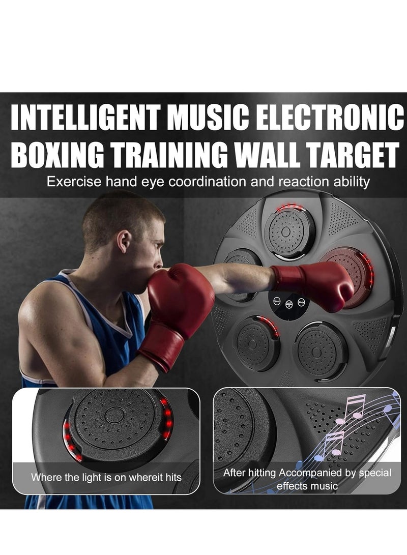 دامين جهاز تدريب ملاكمة موسيقي مثبت على الحائط مع قفازات ملاكمة وأضواء ووسادات ملاكمة مستهدفة بمستشعر بلوتوث، معدات تمرين منزلية محمولة - Image 2