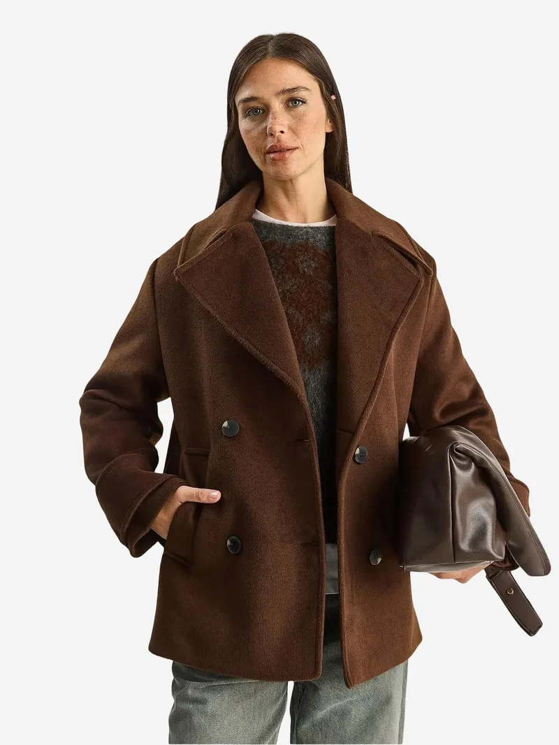 بيانكو لوتشي LUCCI Oversized Coat with Pockets