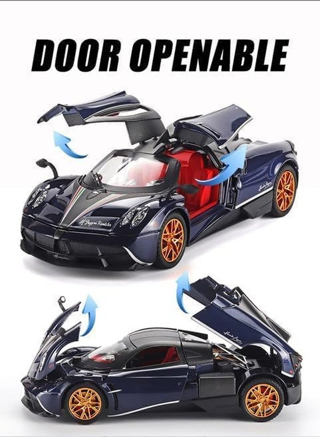 QQ Show سيارة لعبة QQ Show Play Boy 1:24 Big Pagani Huayra مصنوعة من سبيكة معدنية مصبوبة، تعمل بنظام السحب للخلف، مزودة بأبواب قابلة للفتح وإضاءة وموسيقى، مناسبة للأطفال (متعددة الألوان). - Image 5