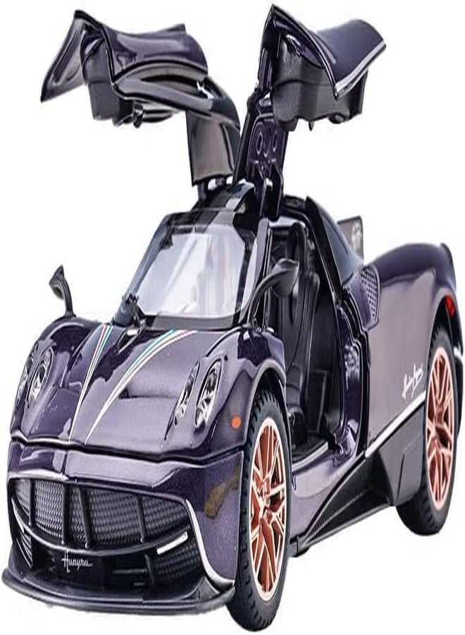 QQ Show سيارة لعبة QQ Show Play Boy 1:24 Big Pagani Huayra مصنوعة من سبيكة معدنية مصبوبة، تعمل بنظام السحب للخلف، مزودة بأبواب قابلة للفتح وإضاءة وموسيقى، مناسبة للأطفال (متعددة الألوان). - Image 1
