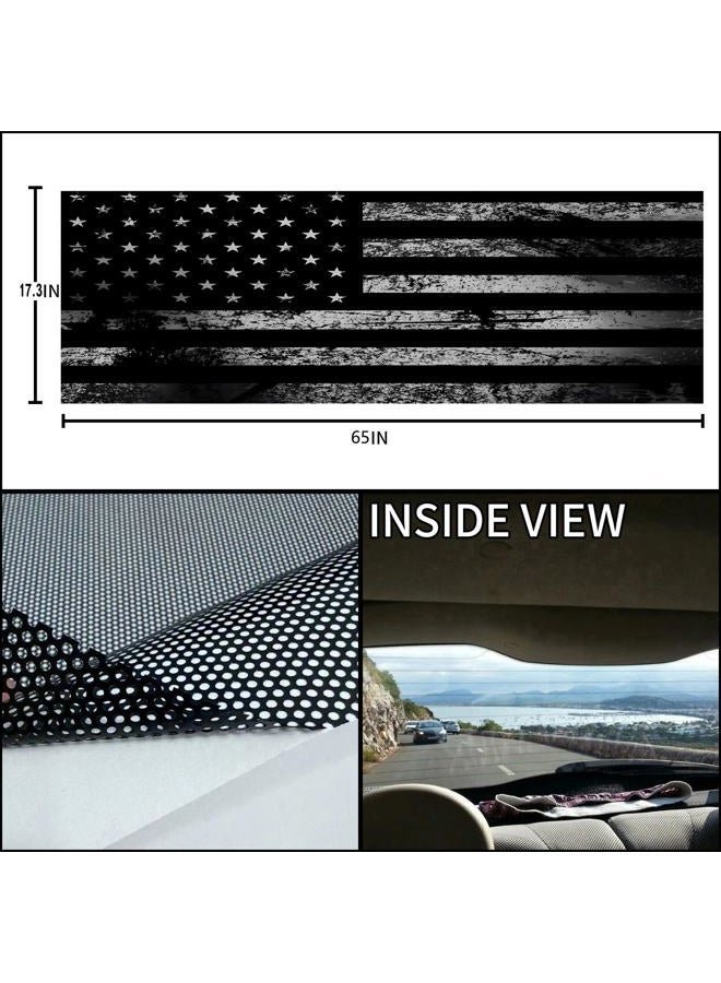 Tobethay Rear Window Decals for Trucks - 65x17.3 in Back Window American Flag Decals Fit Most Pickup Trucks SUV, Vinyl Back Window Decal Truck Rear Window Graphics for Personalized - Image 2