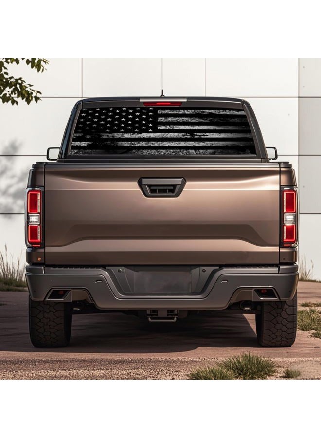 Tobethay Rear Window Decals for Trucks - 65x17.3 in Back Window American Flag Decals Fit Most Pickup Trucks SUV, Vinyl Back Window Decal Truck Rear Window Graphics for Personalized - Image 4