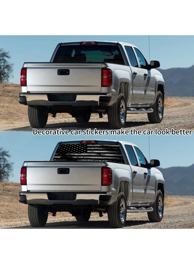 Tobethay Rear Window Decals for Trucks - 65x17.3 in Back Window American Flag Decals Fit Most Pickup Trucks SUV, Vinyl Back Window Decal Truck Rear Window Graphics for Personalized - Image 3