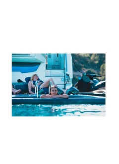 JOBE Infinity Island Small & Pool Package-Inflatable Infinity Island Small + Pool, Stainless Steel Swimming Ladder-Pump On Battery-Pvc Storage Bag  - Image 3