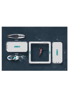 JOBE Infinity Island Small & Pool Package-Inflatable Infinity Island Small + Pool, Stainless Steel Swimming Ladder-Pump On Battery-Pvc Storage Bag  - Image 4