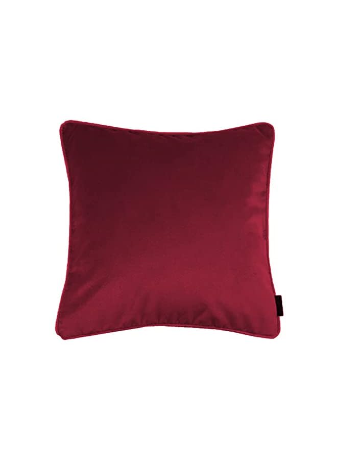 Zaboon In House | square Velvet Decorative Cushions Solid Design - 45x45 cm - Burgundy - Image 2