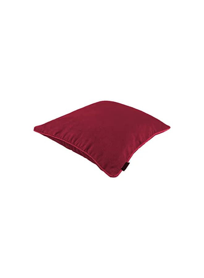 Zaboon In House | square Velvet Decorative Cushions Solid Design - 45x45 cm - Burgundy - Image 3
