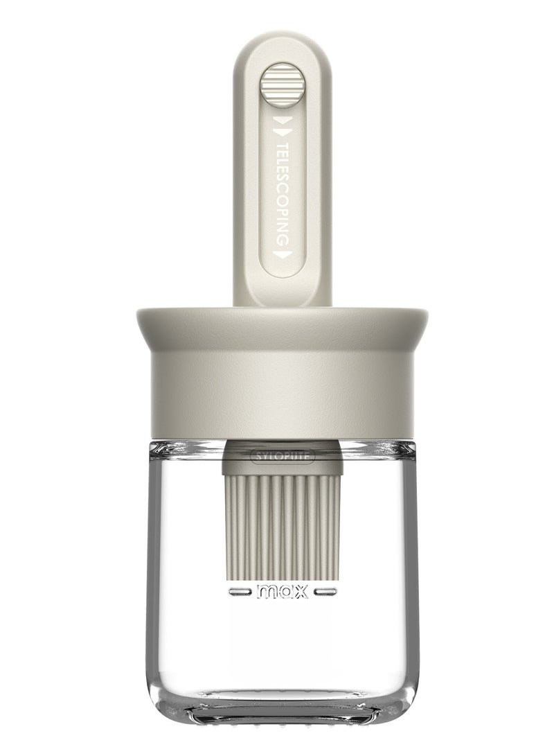 Telescopic Brush Oil Bottle About 150ml Barbecue Silicone Oil Brush Ppot Oil Bottle Sauce Glass Pot  - Image 1