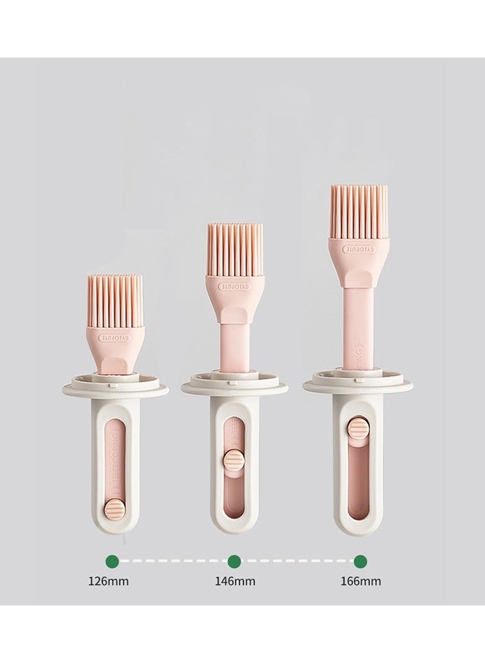 Telescopic Brush Oil Bottle About 150ml Barbecue Silicone Oil Brush Ppot Oil Bottle Sauce Glass Pot  - Image 2