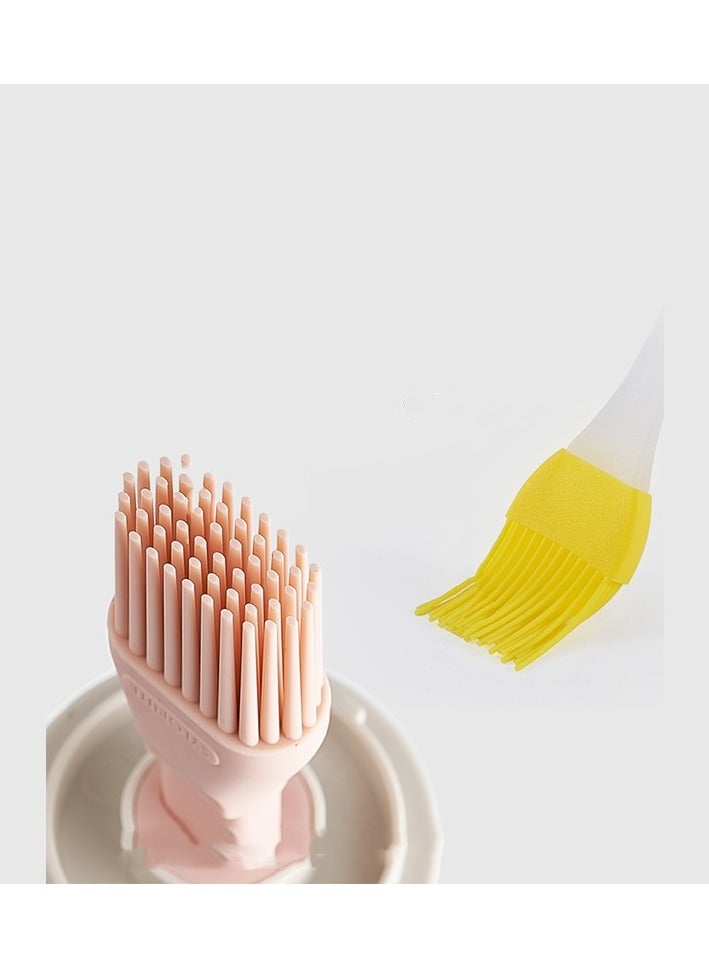 Telescopic Brush Oil Bottle About 150ml Barbecue Silicone Oil Brush Ppot Oil Bottle Sauce Glass Pot  - Image 3