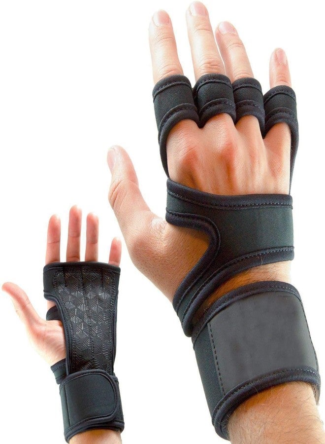 BADOWL Gym Gloves for Men & Women with Wrist Support Accessories for Training & Exercise | Gym Gloves Men Workout, Sport Glove & Fitness Gloves (Black-M) - Image 1