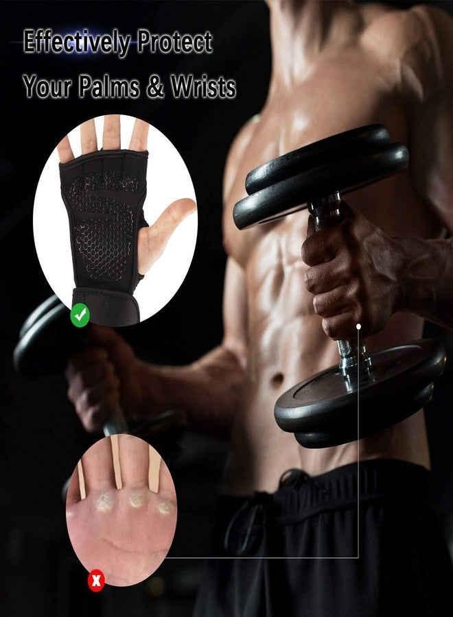 BADOWL Gym Gloves for Men & Women with Wrist Support Accessories for Training & Exercise | Gym Gloves Men Workout, Sport Glove & Fitness Gloves (Black-M) - Image 3