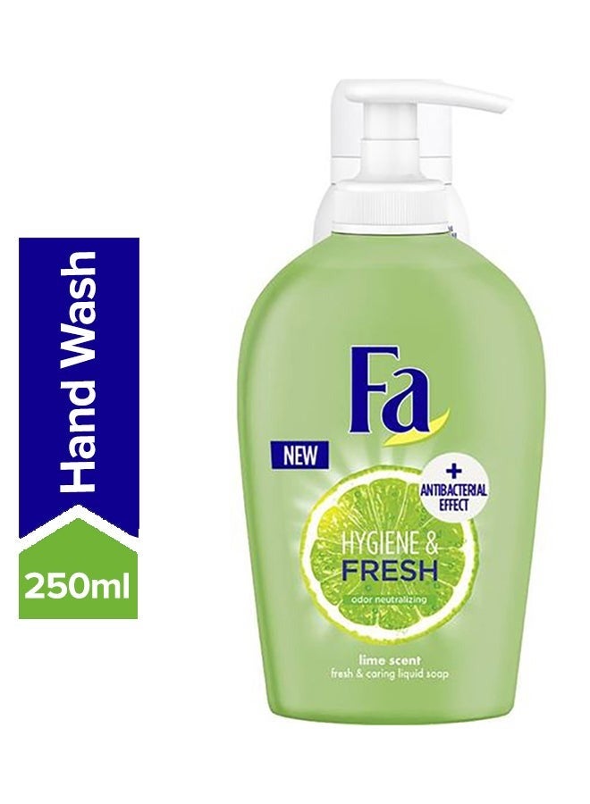 Fa Hygiene & Fresh Lime Scent Liquid Soap Green 250ml - Image 1