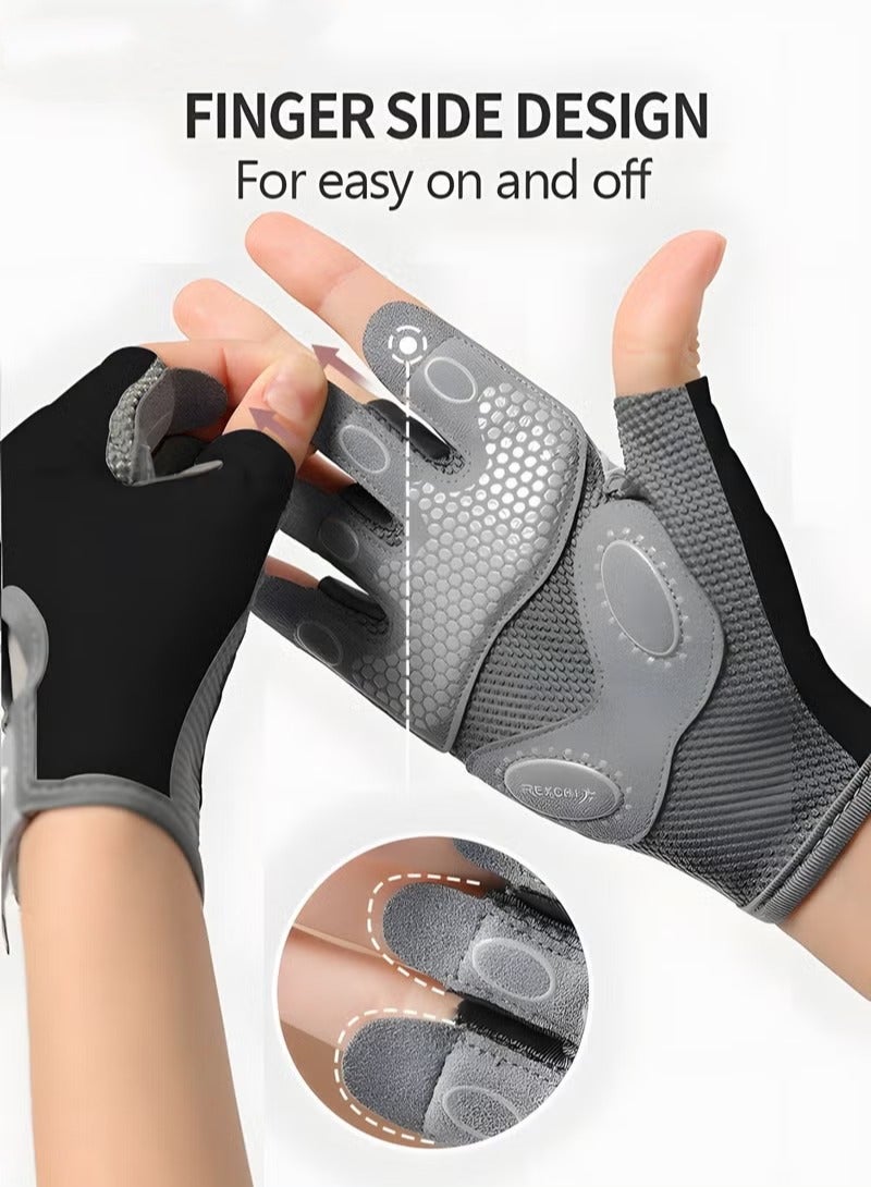 REXCHI Weavke Gloves are All Protected, Gym Exercise Gloves, Refers to Joint Weight Weightless Gloves, Riding Gloves Silicone Shockproof Sports Gloves, Sports Protective Supplies  - Image 4