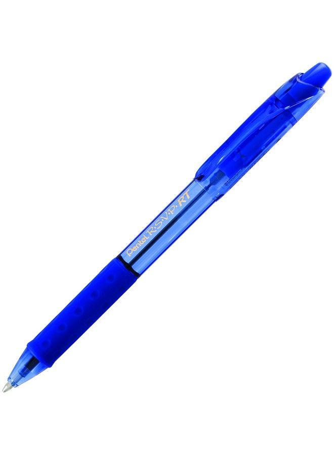 Pentel قلم حبر جاف جديد قابل للسحب من R.S.V.P. Rt Colors، متوسط الخط، حبر أزرق، علبة من 12 قلم (Bk93Crcc) - Image 3