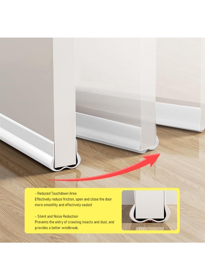XiuWoo 3-Pack Large 36" Under Door Draft Stopper - Adjustable Twin Seal Draft Guard for Bottom of Doors & Windows, Black, Noise Blocker & Energy Saver - Image 4