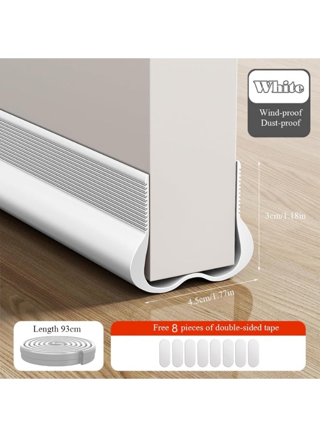 XiuWoo 3-Pack Large 36" Under Door Draft Stopper - Adjustable Twin Seal Draft Guard for Bottom of Doors & Windows, Black, Noise Blocker & Energy Saver - Image 2