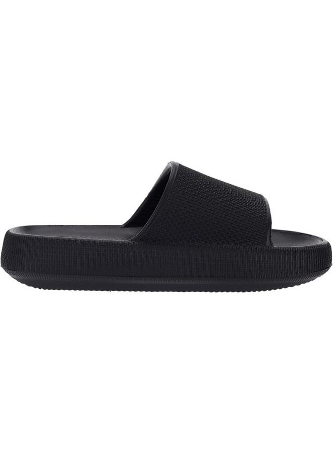 BRONAX Pillow Slippers for Women and Men | House Slides Shower Sandals | Cushioned Thick Sole, Black, 9-10 Women/7.5-8.5 Men - Image 5