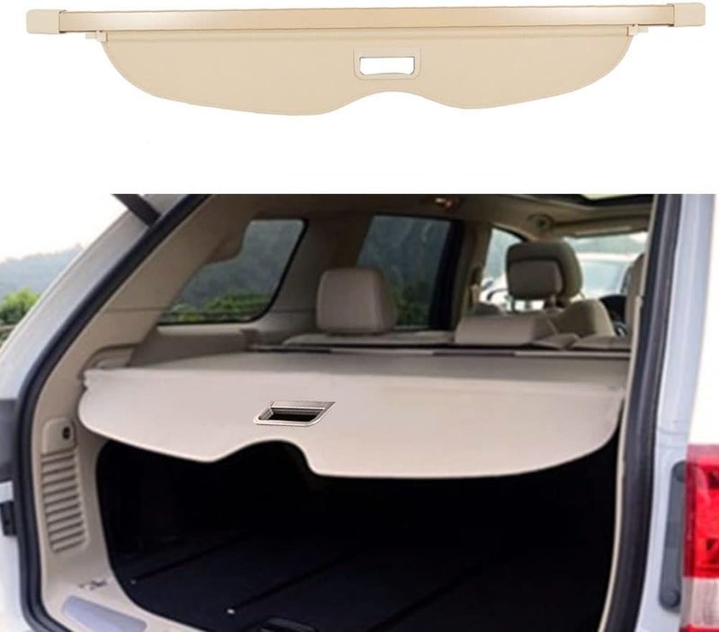 BOPARAUTO Cargo Cover for Jeep Grand Cherokee Accessories Beige 2011-2019 2020 2021 Rear Trunk Shade Cover（Not fit for 2021 Winter-2022 grand Cherokee L ） - Image 1