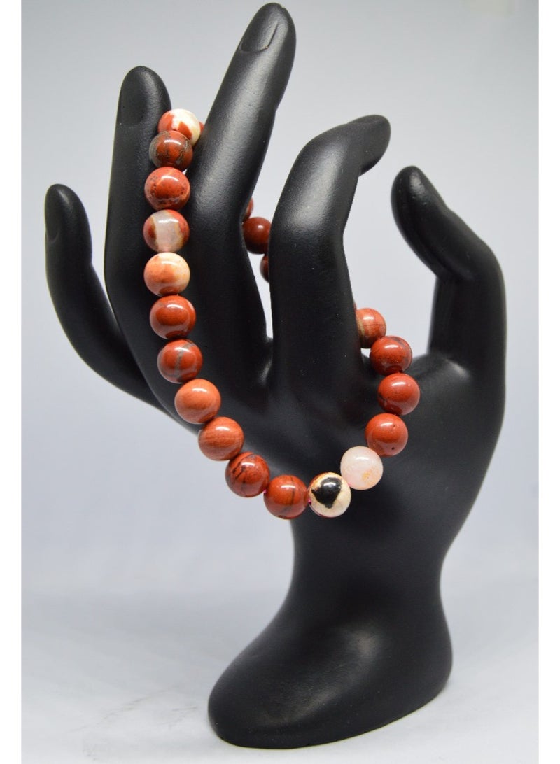 سوار حجر اليشم الأحمر الطبيعي - Image 1