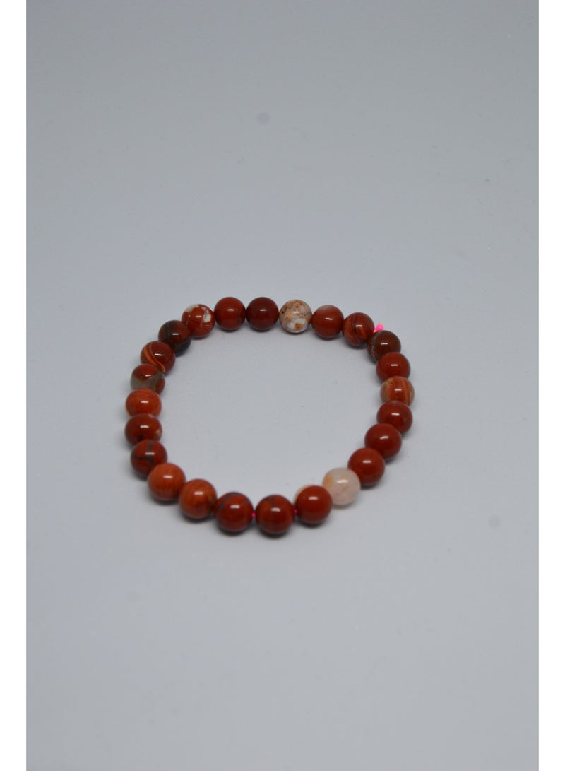سوار حجر اليشم الأحمر الطبيعي - Image 3