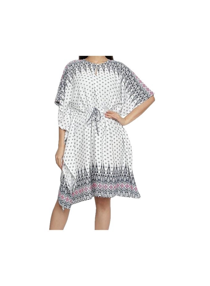Zebees Women Floral Printed Multicolor Kaftan/Relaxed Fit/ Free Size/Comfortable Maternity Dress  - Image 4