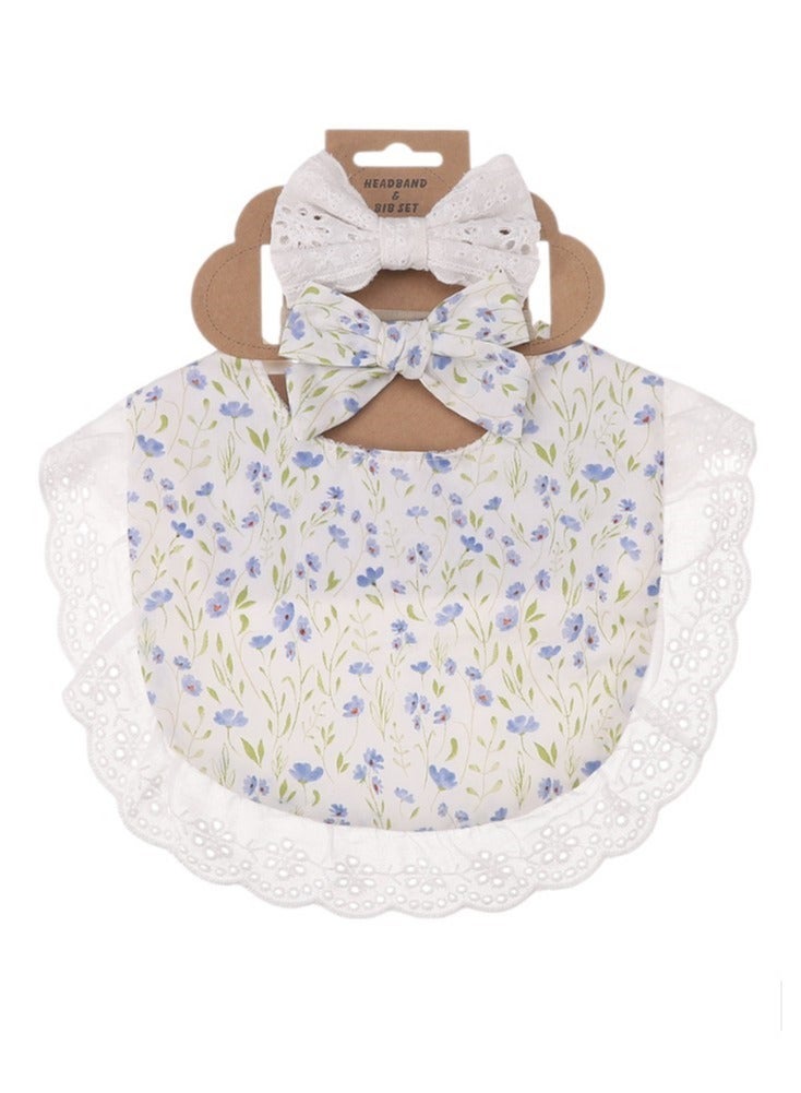 Bambimici -Bella Baby Bib Set For Babies Flower Printed Purple - Image 3