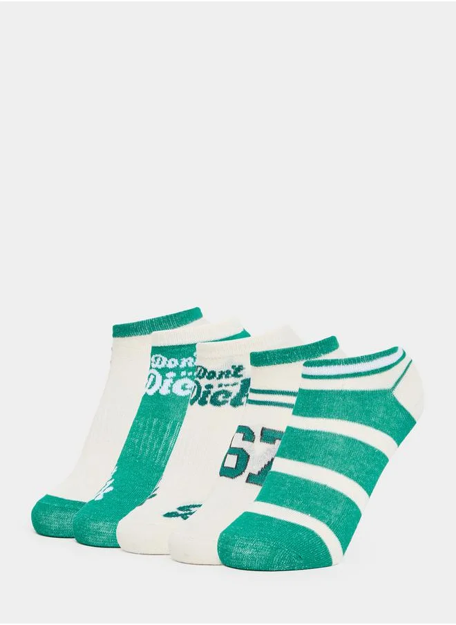 Styli Set of 5 - Printed Detail Ankle Length Socks