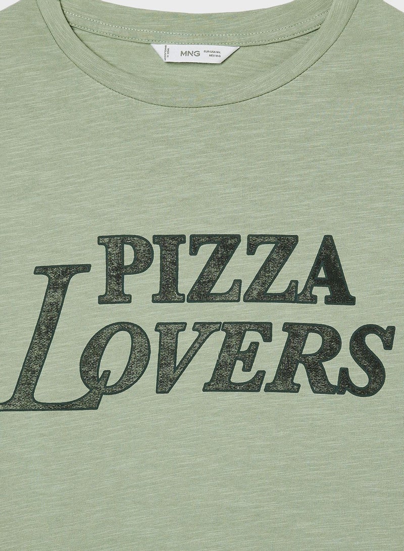 MANGO Youth Slogan Print T-Shirt - Image 3