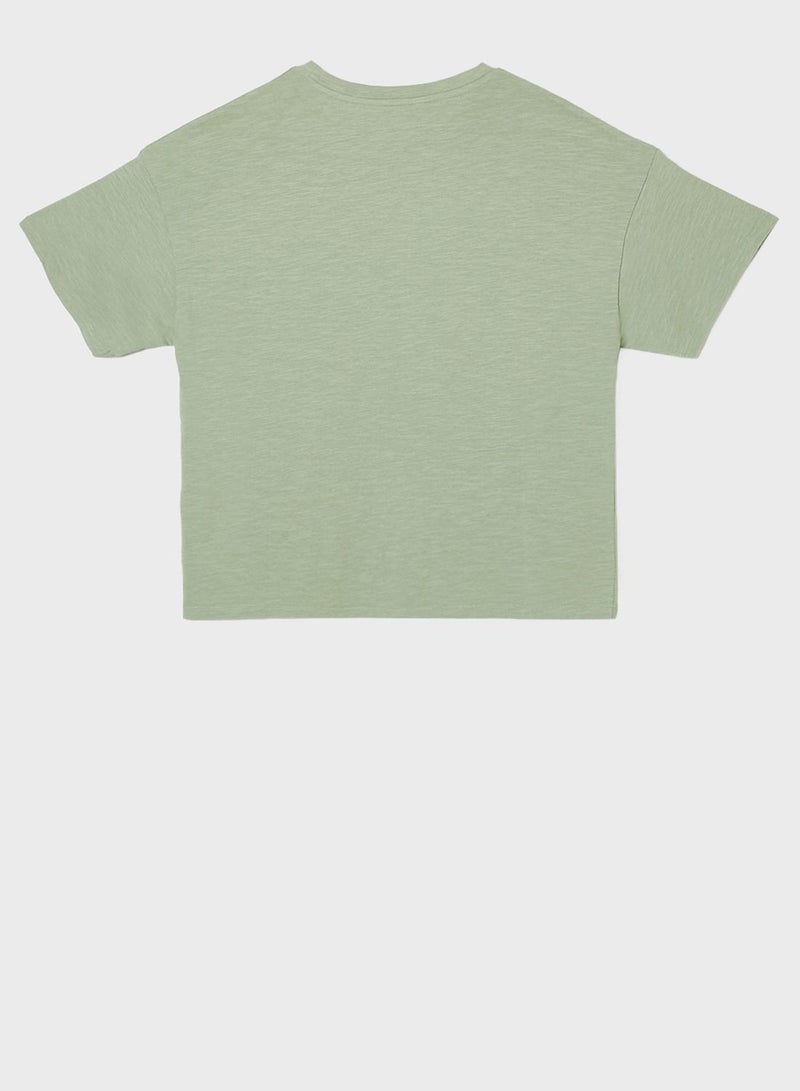 MANGO Youth Slogan Print T-Shirt - Image 2