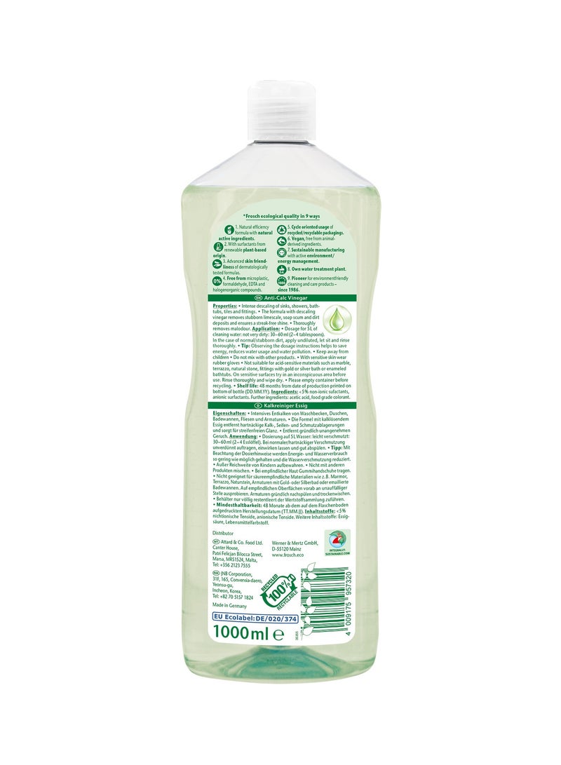 Frosch Natural Eco Friendly Multi Purpose Vinegar Cleaner 1000ml  - Image 2
